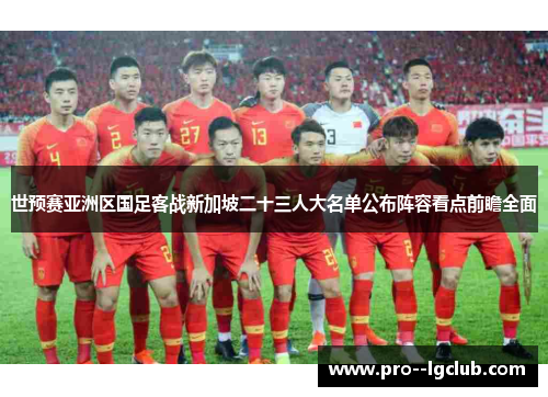 世预赛亚洲区国足客战新加坡二十三人大名单公布阵容看点前瞻全面 世预赛亚洲区国足客战新加坡二十三人大名单公布阵容看点前瞻全面